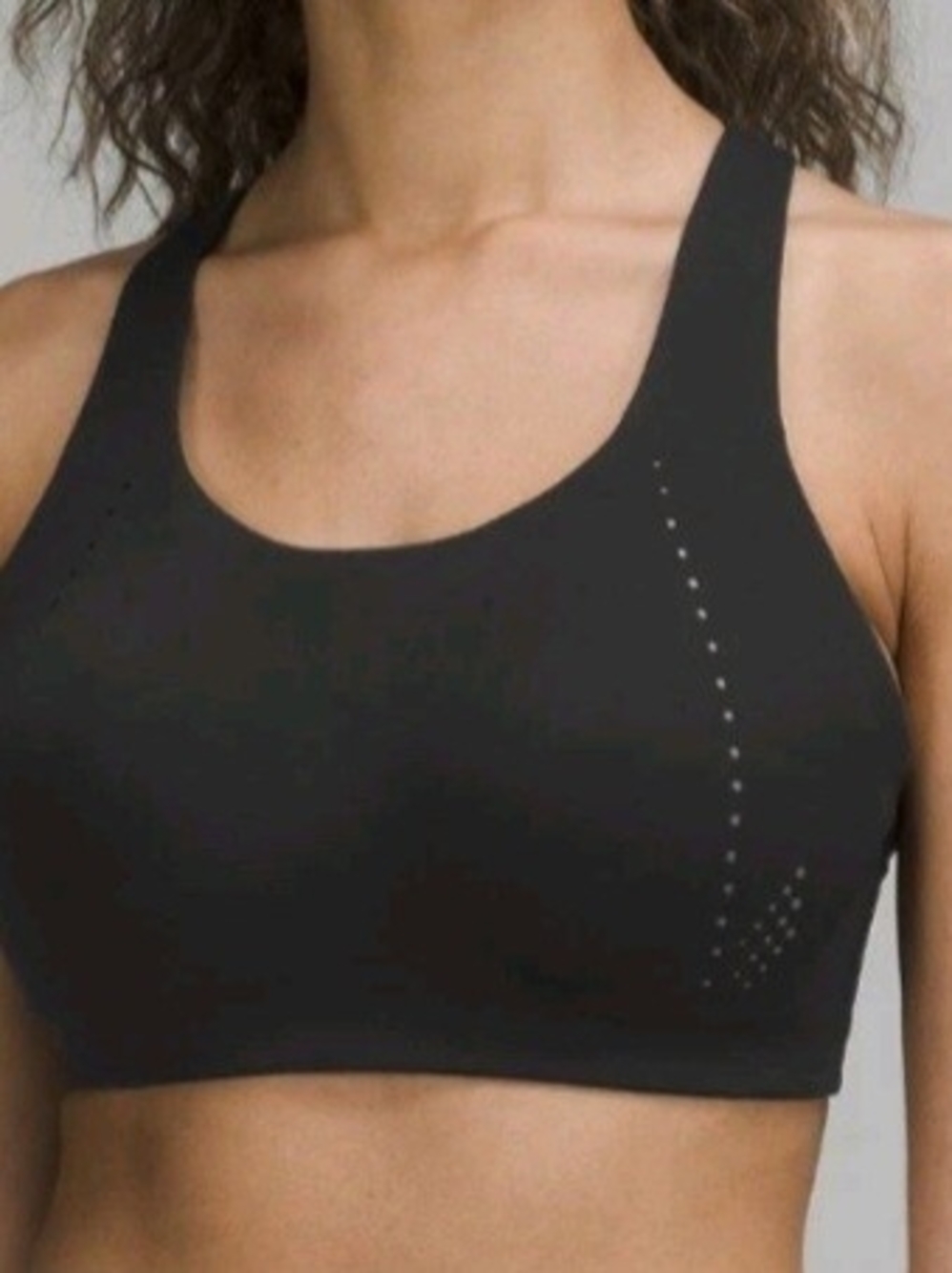 lululemon athletica Black Seamless Sports Bra with Perforated Detail